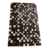 Tapis patchwork en véritable peau de vache 170 × 240 cm