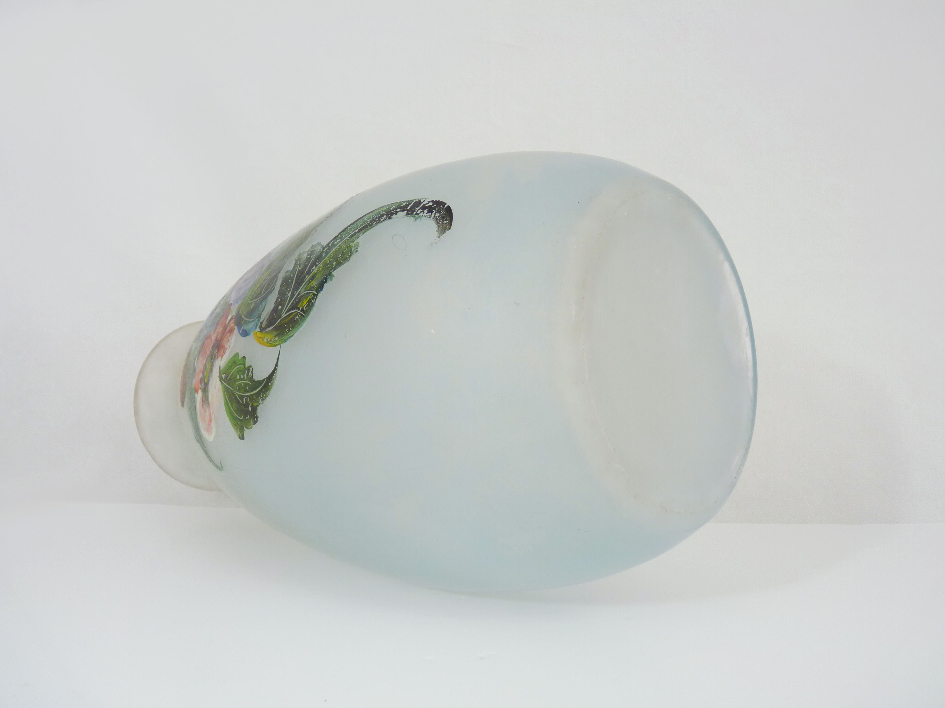 Art Nouveau vase signed floral decoration in glass paste. 40 cm. Year 20