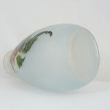 Art Nouveau vase signed floral decoration in glass paste. 40 cm. Year 20