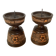 Pair of carved wooden candlesticks