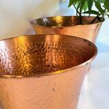 HAMMERED COPPER CACHE-POTS 1960s