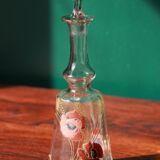 Liquor decanter - poppy flowers décor - art nouveau - legras