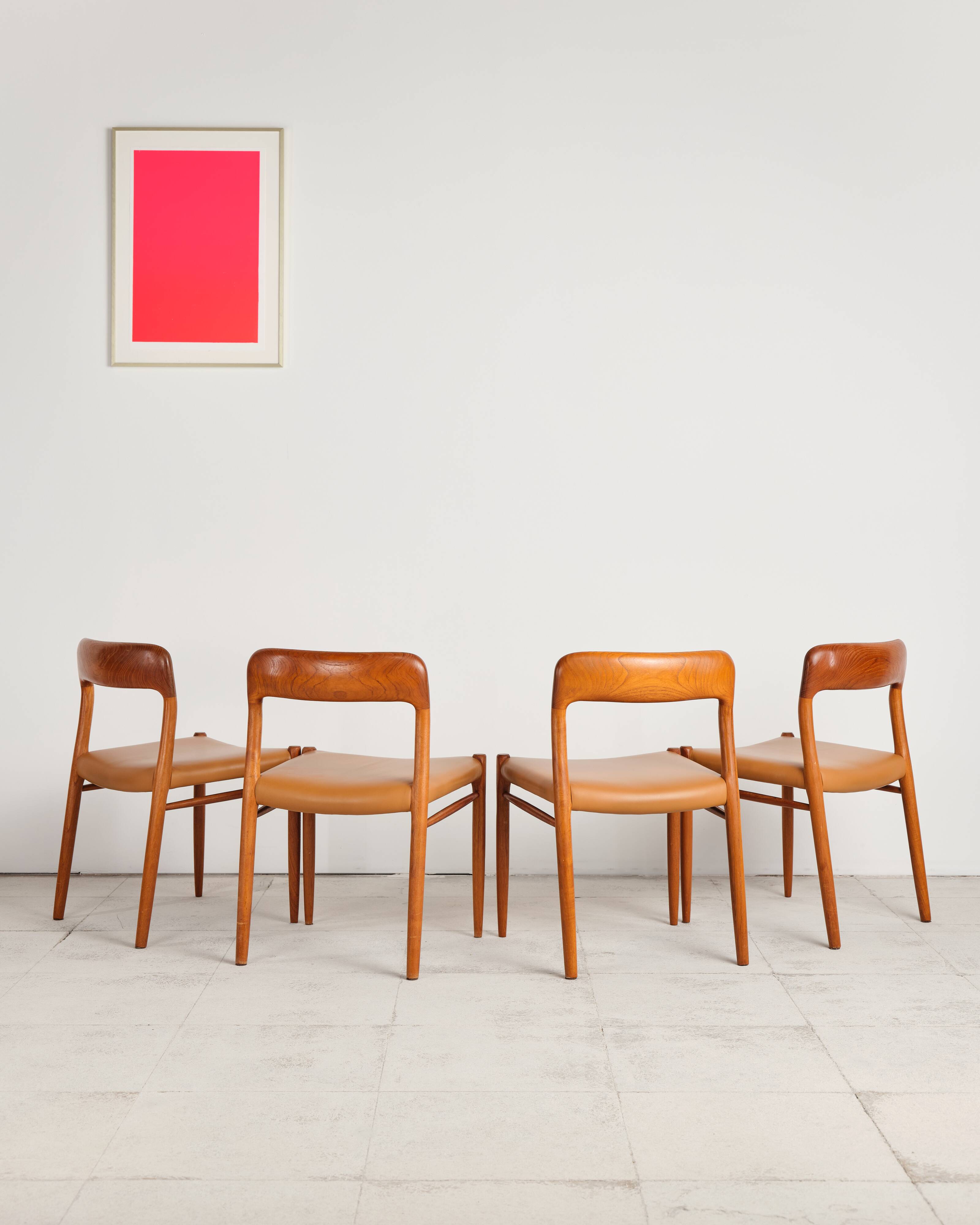 Ensemble de quatre chaises de salle à manger par Niels O. Møller
