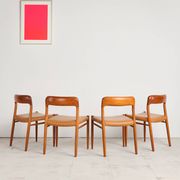 Set of four dining chairs by Niels O. Møller
