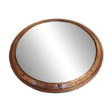 Round brass tray and mirror
