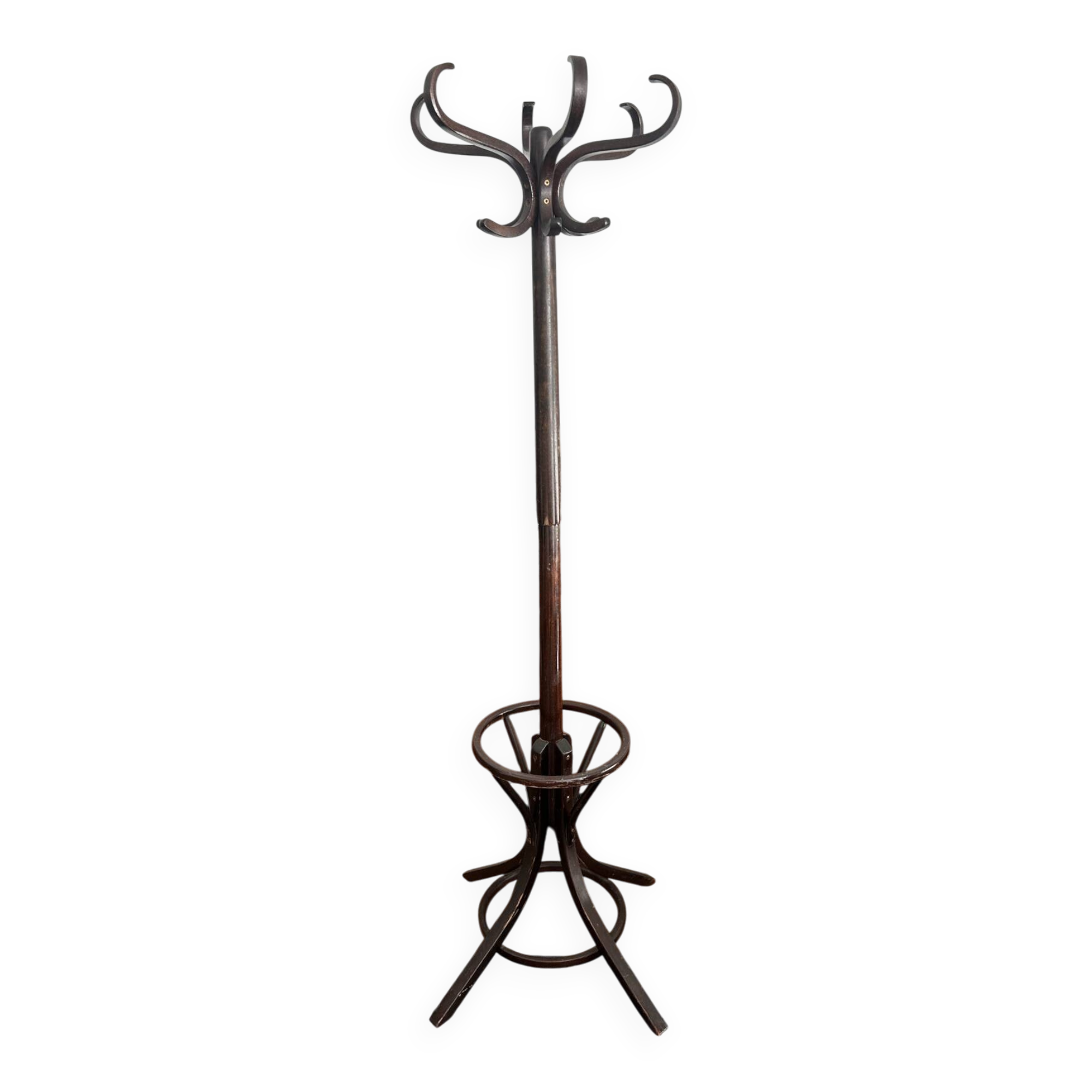 Baumann coat rack, swivelling parrot design from the 60s/70s in wood.