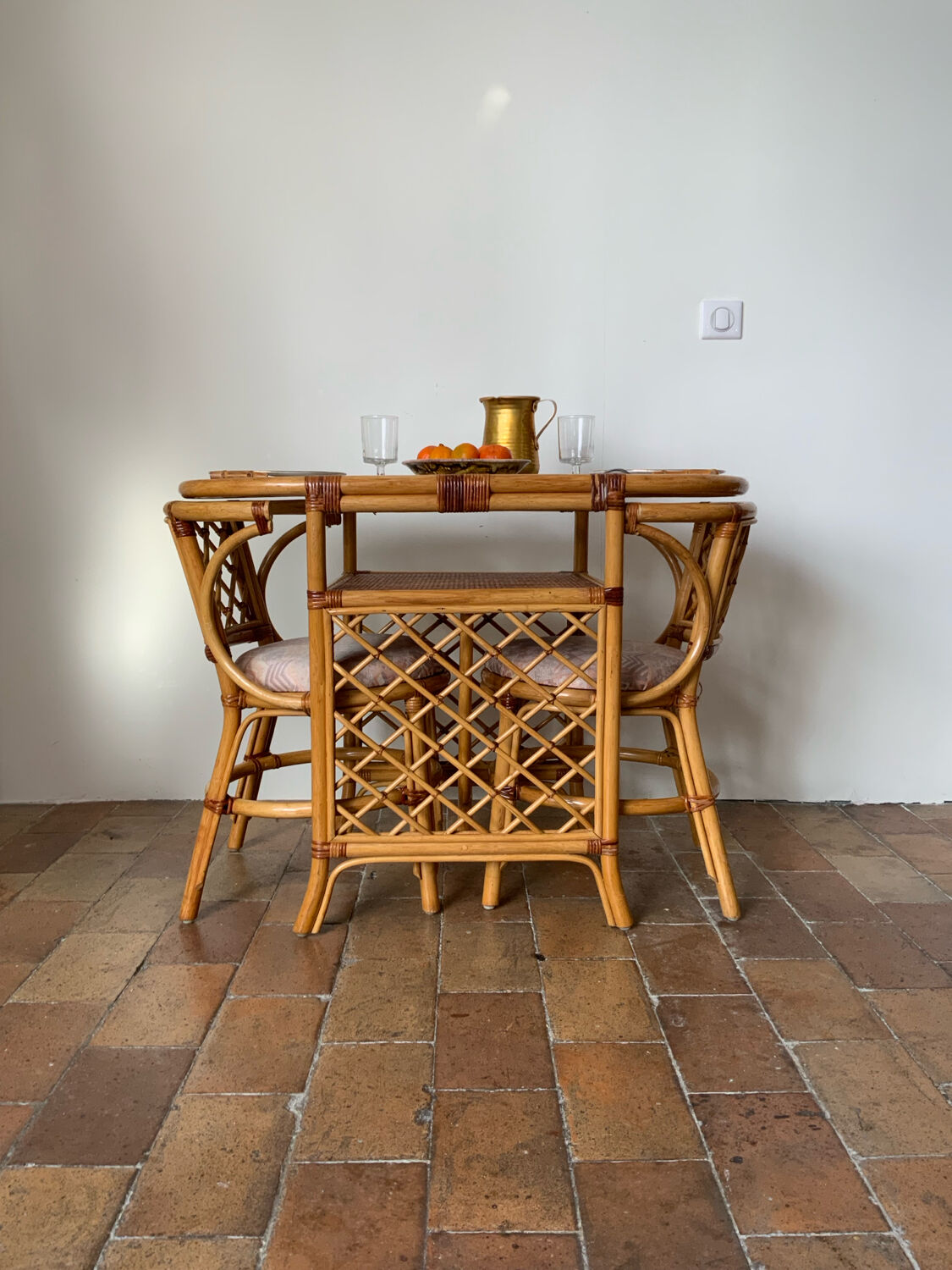 Rattan table and chairs set