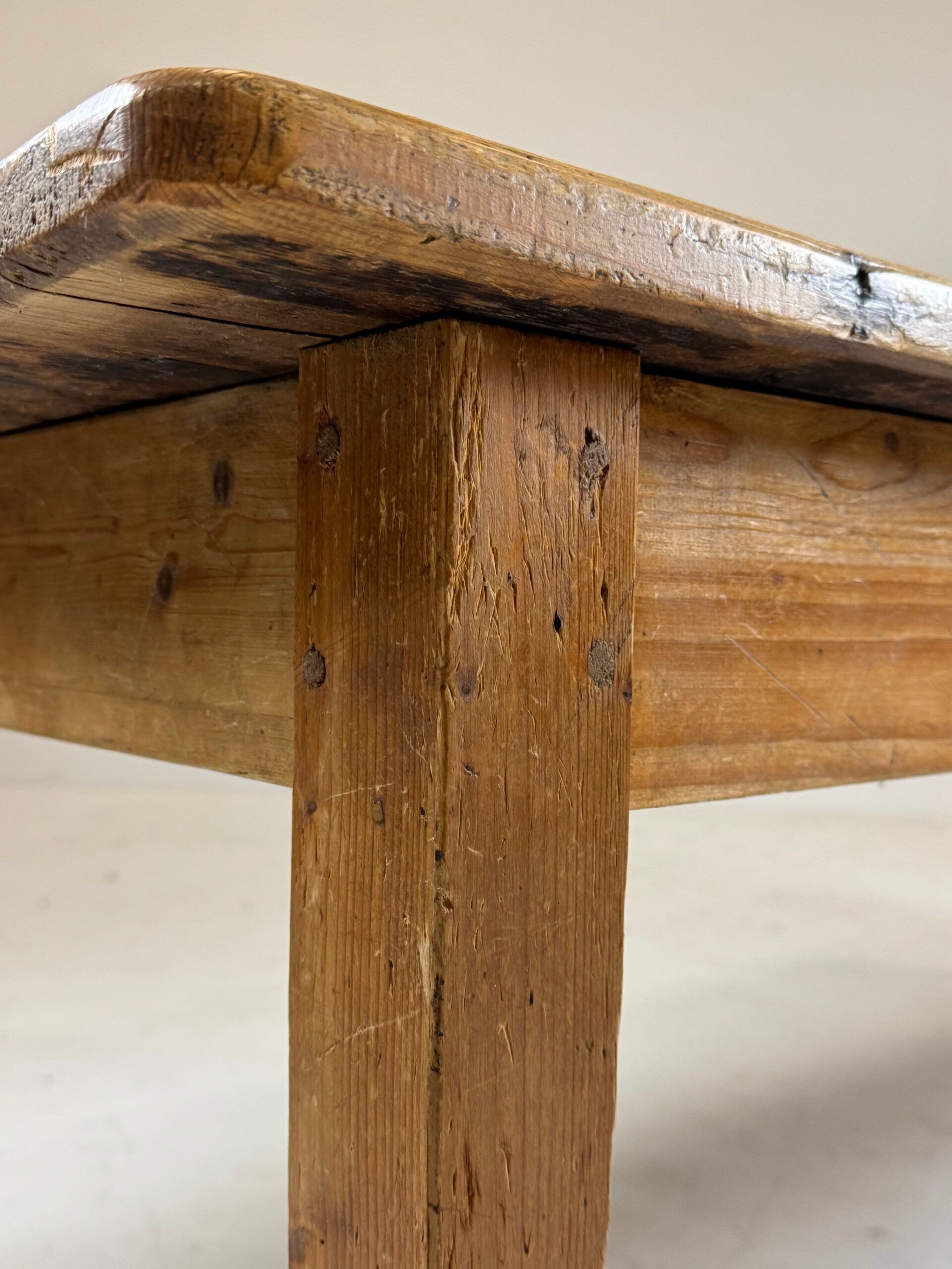 English antique pine dining table