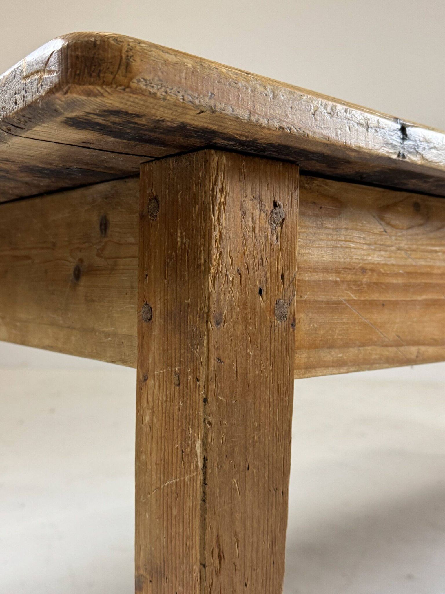 English antique pine dining table