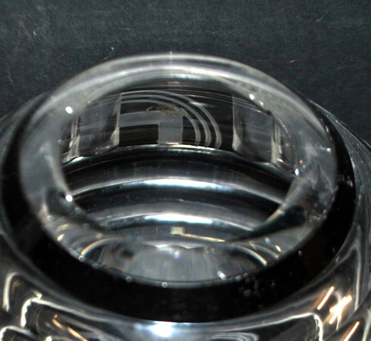 Art Deco round vase in black overlay crystal 1930-1940 Val Saint Lambert?