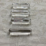 Set of four crystal knife holders signed Daum