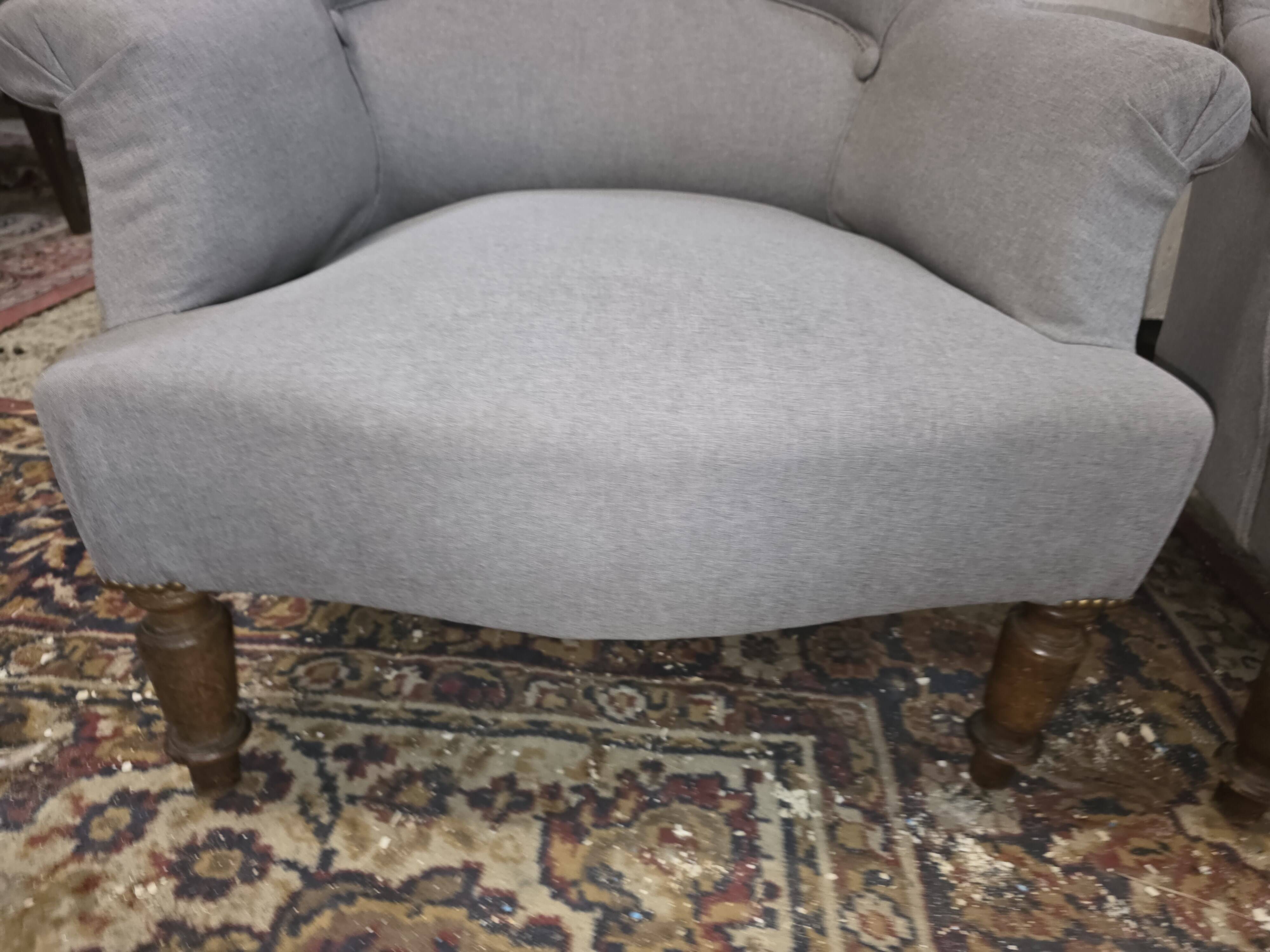 Paire de fauteuils crapaud Napoléon III