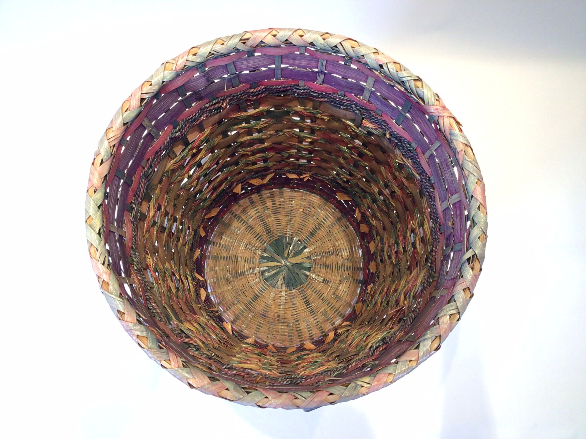 Colorful rattan basket