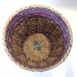 Colorful rattan basket