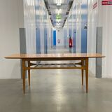 Lacquered wooden table from the 60s with revised door