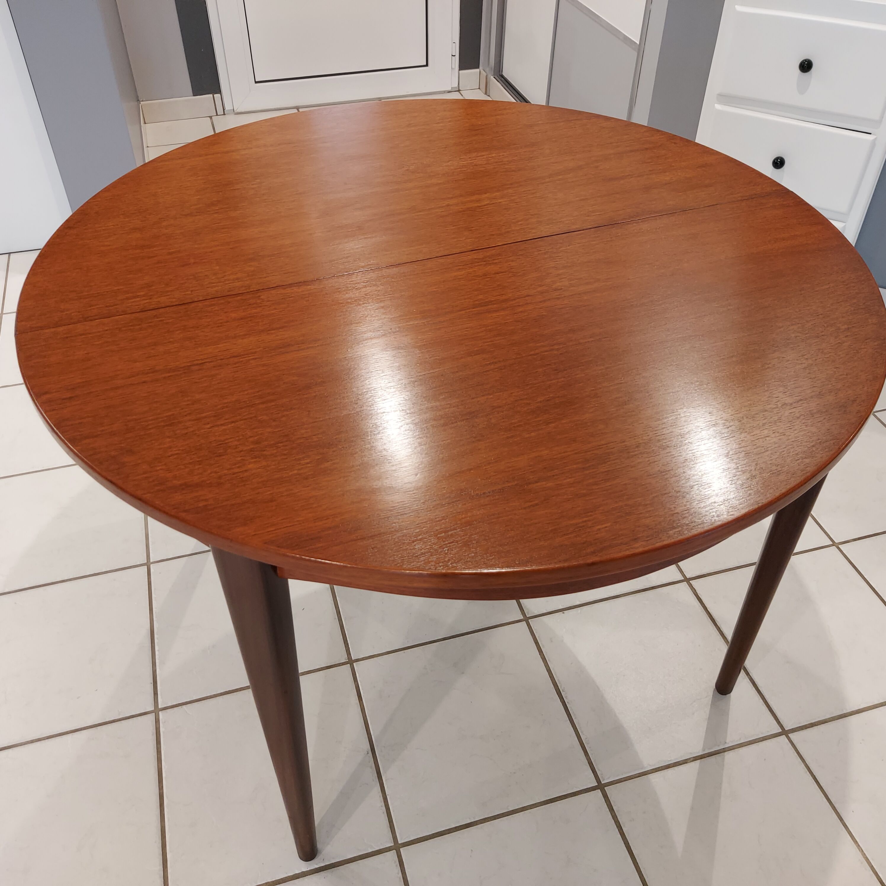 Scandinavian extendable table vintage teak 1960s