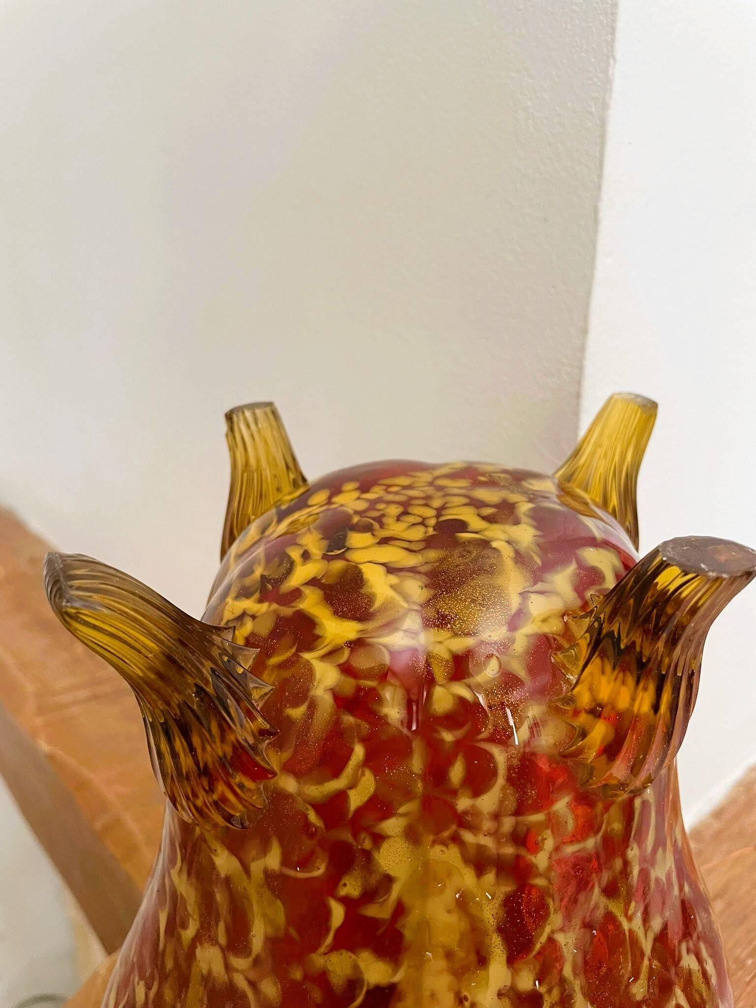 Large glass vase from Clichy