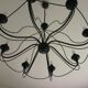 Lustre en métal noir 8 lampes