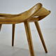 Pair of beech straw stools, 1960s, Czechoslovakia