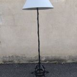 Brutalist wrought iron floor lamp