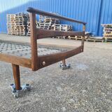 Single bed, Scandinavian teak daybed with compass feet, 1960s