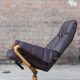 Fauteuil & Ottoman scandinave Suède 1960s