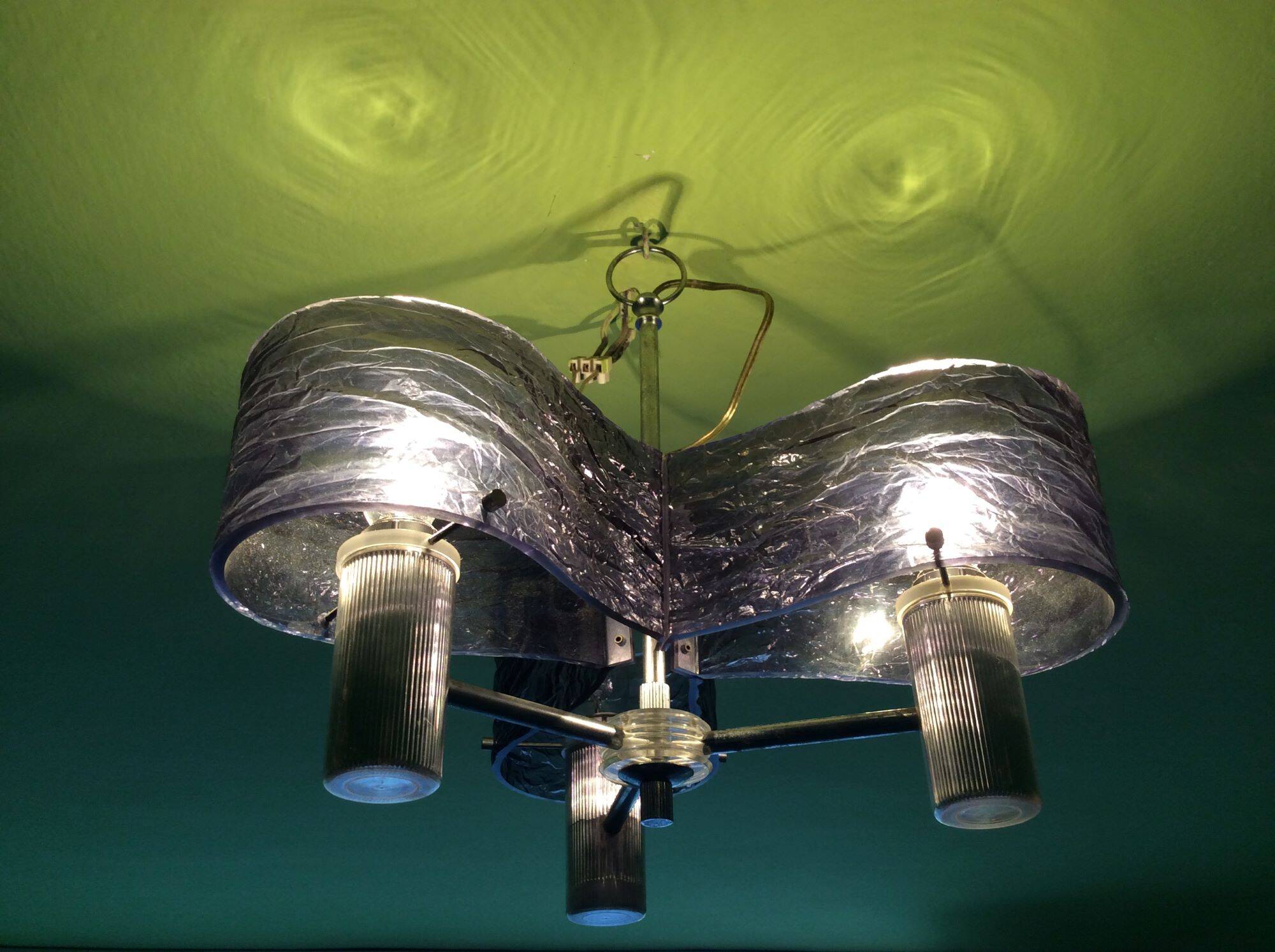 Purple chandelier from the 70s