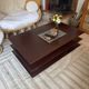 Dark wood coffee table David Lange