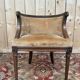 Fauteuil de bureau en tonneau – Style Louis XVI – Têtes de béliers – Bois s