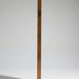 Glass and brass column floor lamp, 1970s