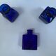 Flacon cadex en verre bleu cobalt