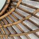 Miroir vintage 1960 soleil rotin style ORTF - 83 x 65 cm