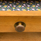 Pair of bedside feet compass solid oak vintage 1950