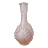 Pink frosted glass soliflore vase