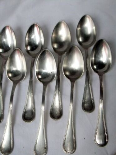 Cuillères modèle ruban Louis XVI métal argent poinçons service couvert de table