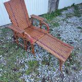 Chaise longue rotin 1900