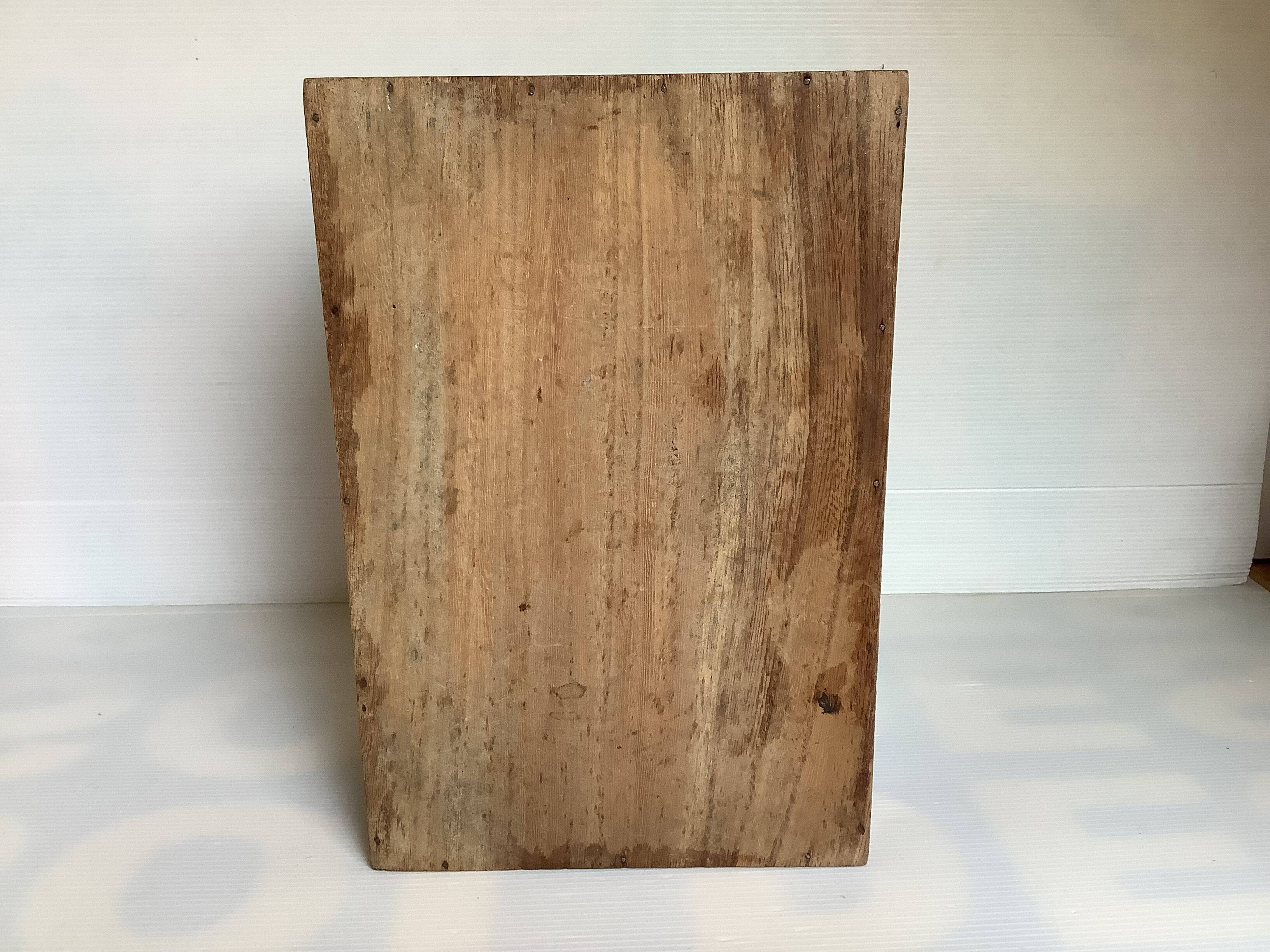 Old wooden box with handle