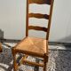 Lot de 6 chaises bois et paille