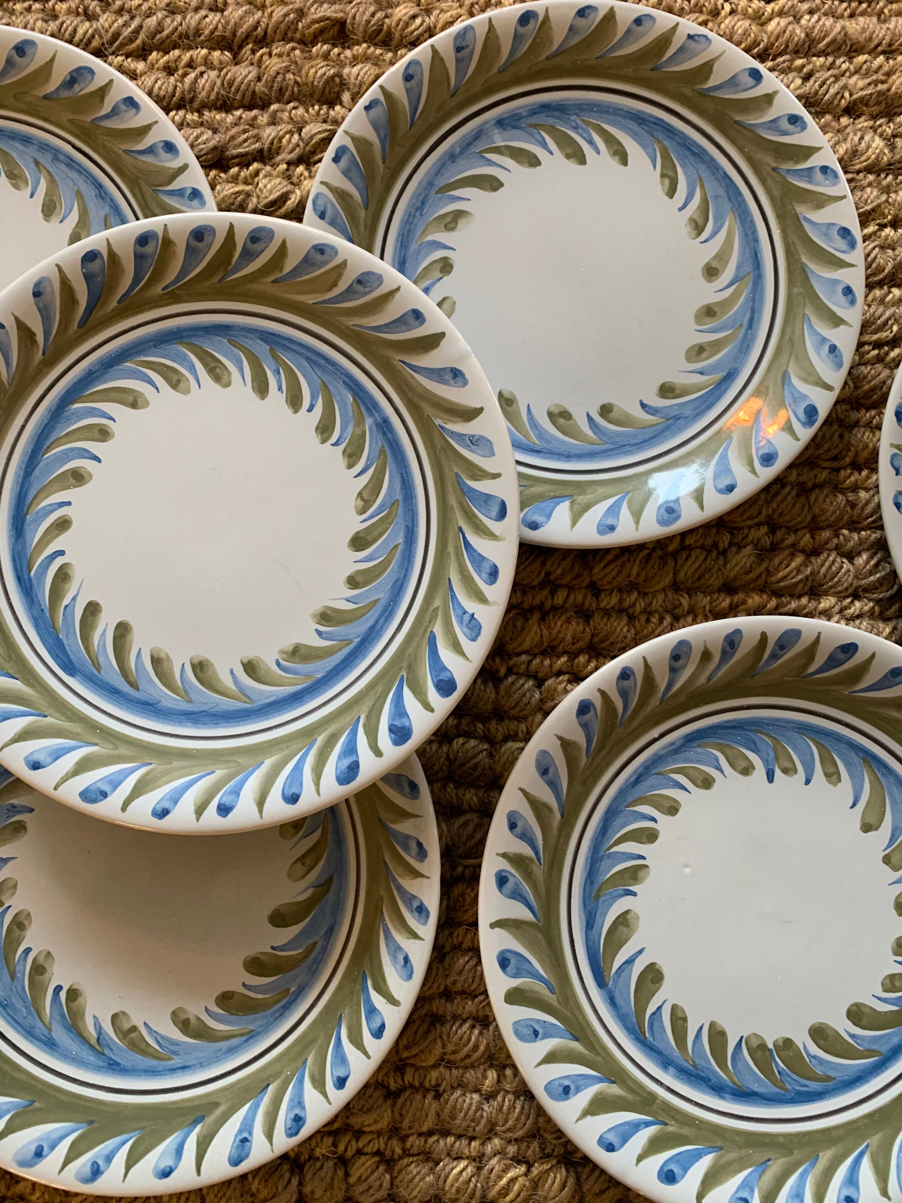 6 vintage Ceramic Roger Capron plates