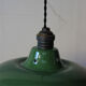 Abat jour emaillé lampe industrielle vert bouteille