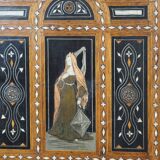 Inlaid antique Italian secretary in Moorish style, circa 1860