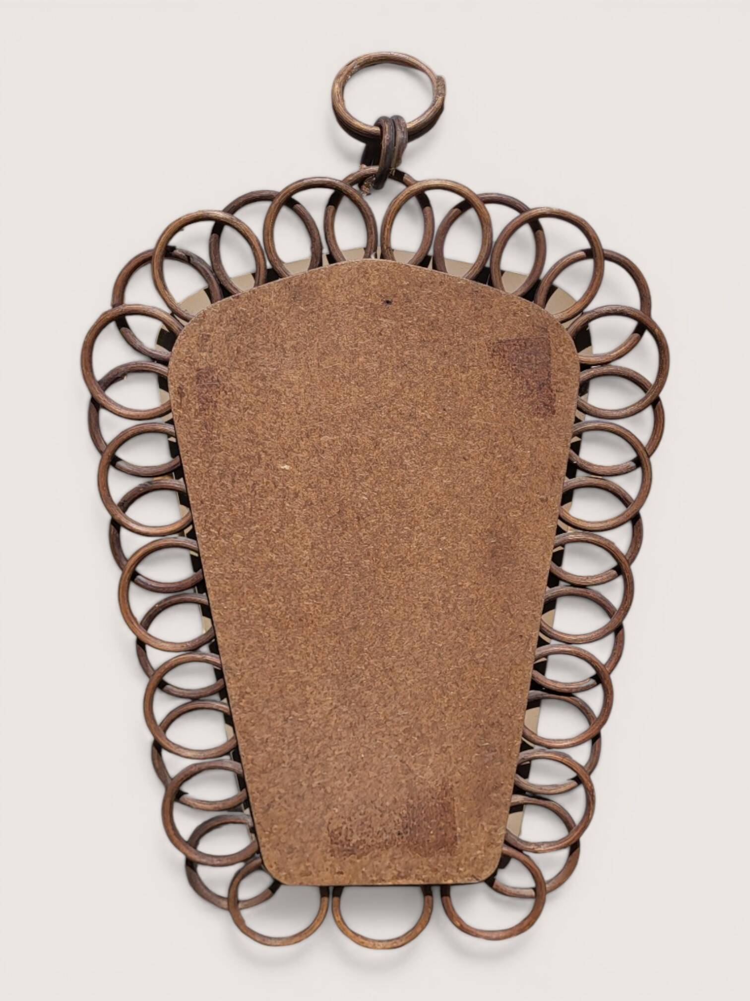 Miroir en rotin vintage