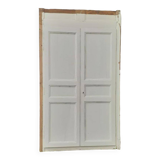 Pair of 19th-century cupboard doors and their frame (1st), woodwork