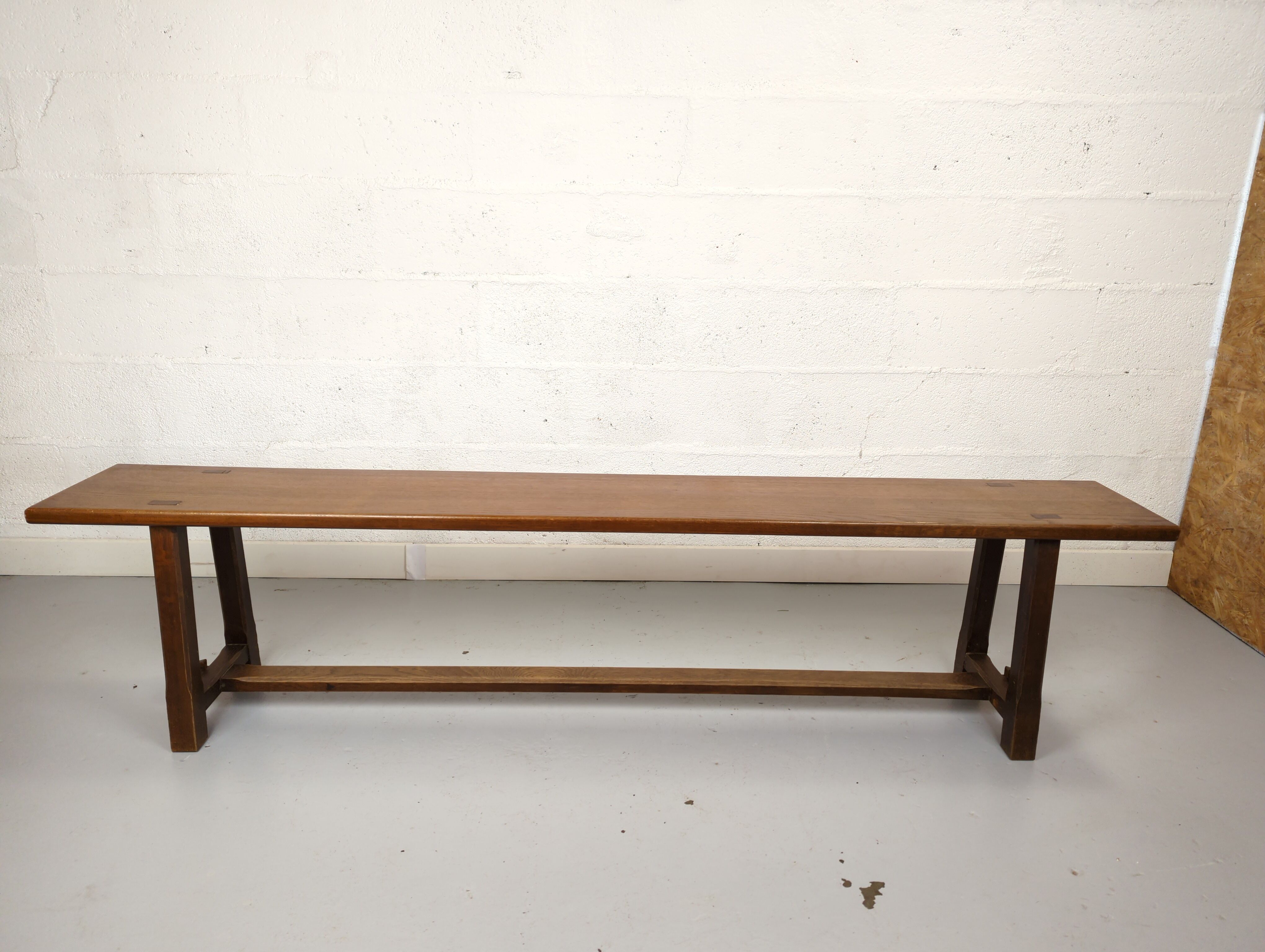 Old bench for oak farmhouse table