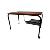 Vintage teak coffee table with magazine rack, 1950