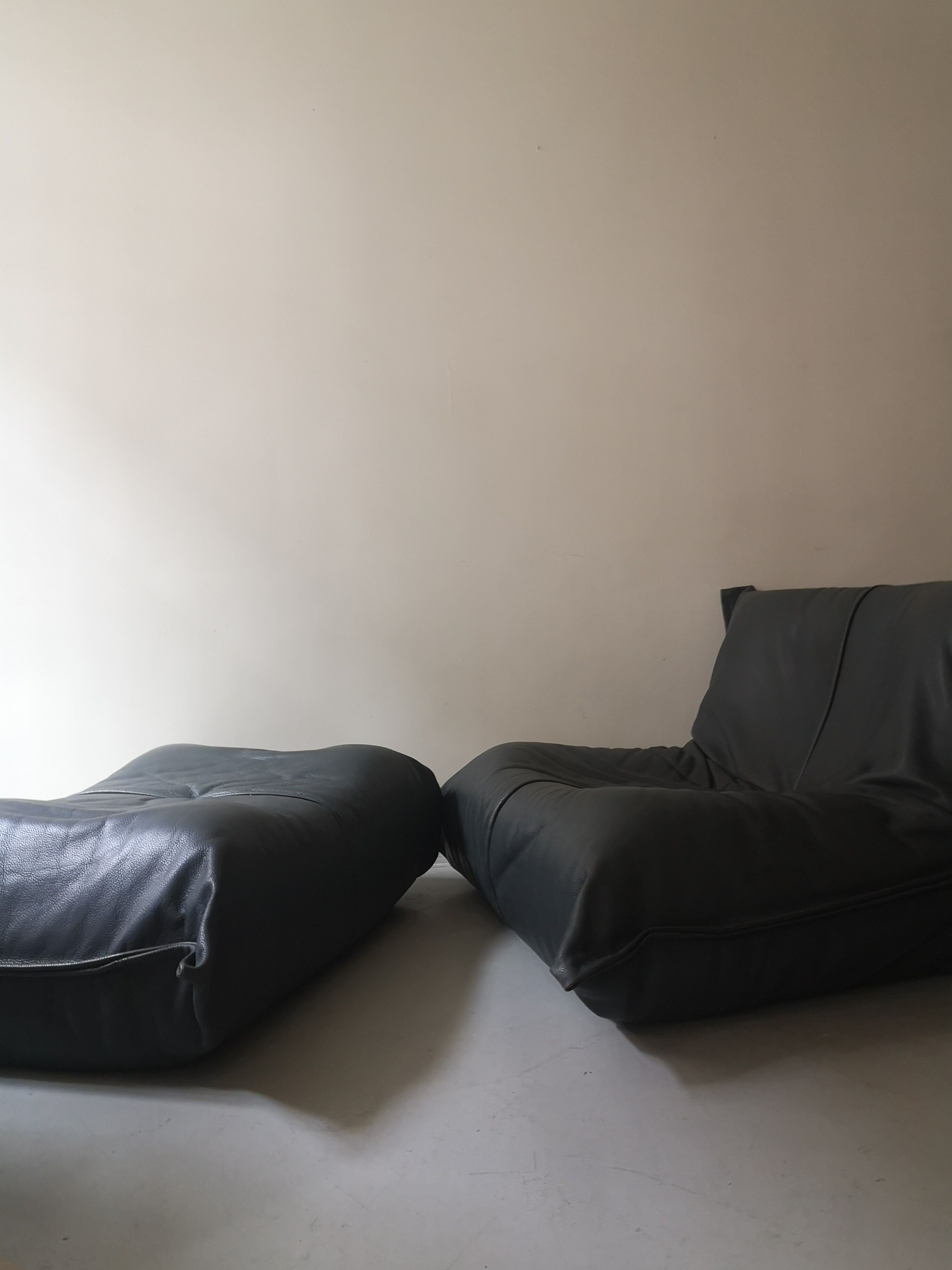 Ligne Roset heating and pouf ensemble, 1970
