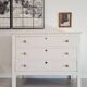 Old white wooden chest of drawers