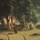 Italian countryside landscape painting oil on canvas from 20th century