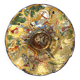 Royo Cortes, enameled glass cup with medieval decoration circa 1900