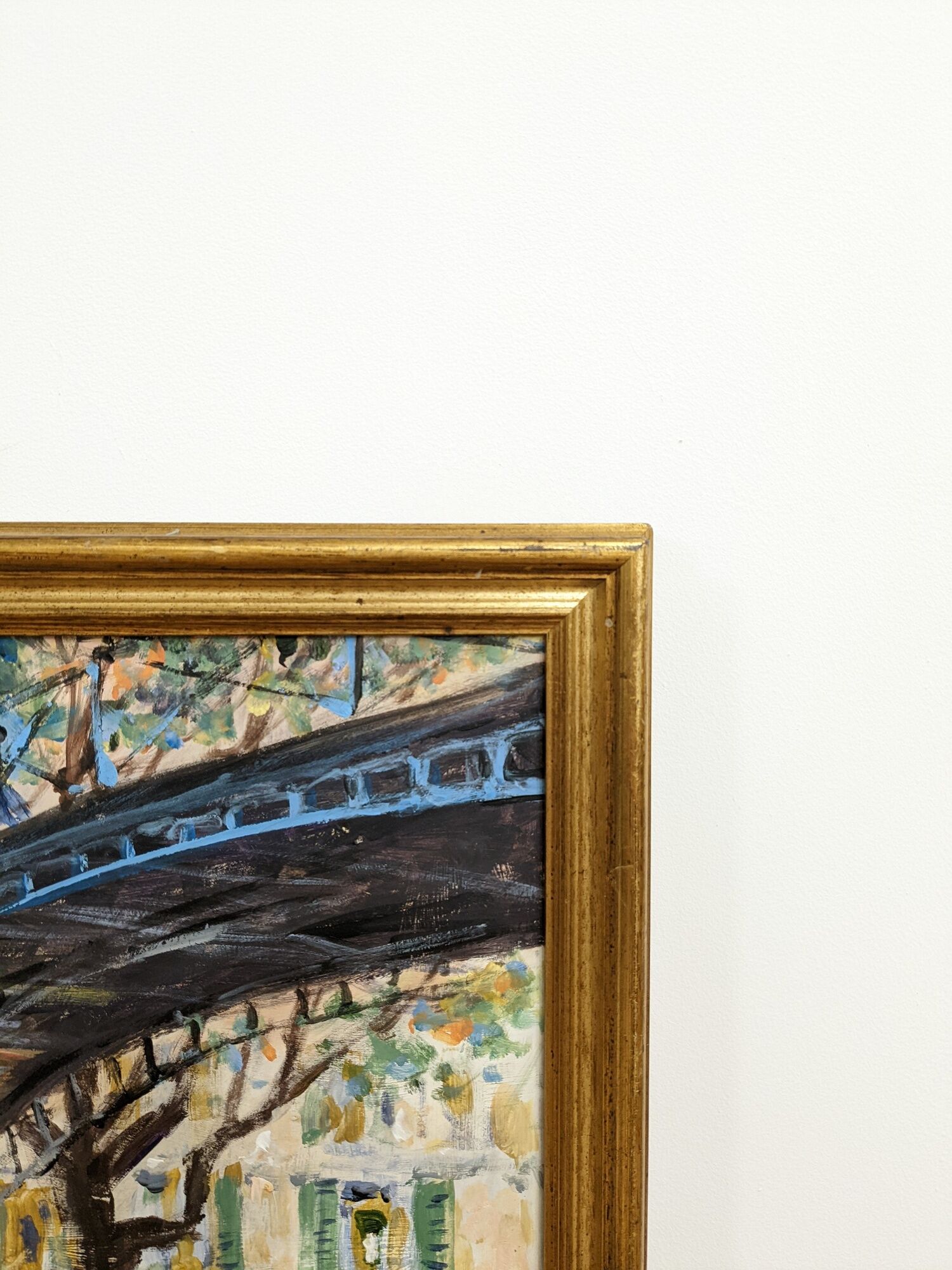 Tableau représentant le canal Saint Martin à Paris par Serge Sauvage